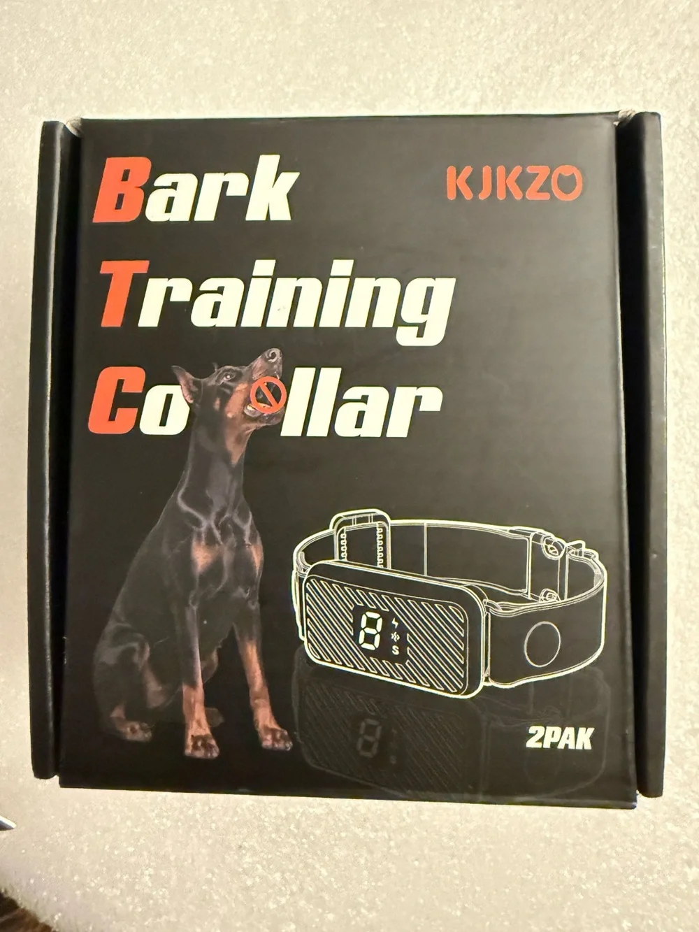 NIB KJKZO Smart Bark Training Collar 2-Pack  TC-007 Unopened Brand New Sealed